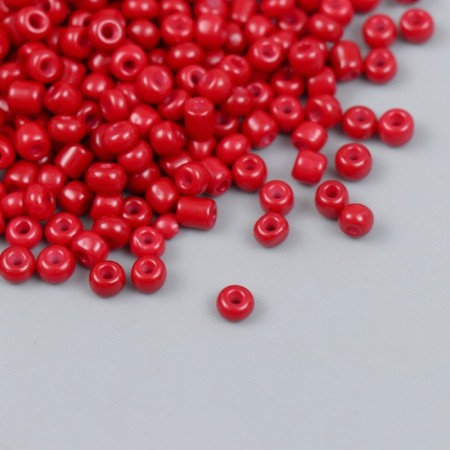 Glass beads 6/0 "pink-red" bright 450 g