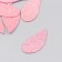 Decor "drop" pink 5x2.5 cm foom glitter (set 12 pcs)