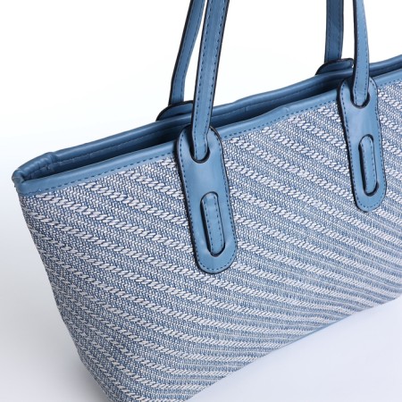 Women's bag with lightning, average size, blue color-3