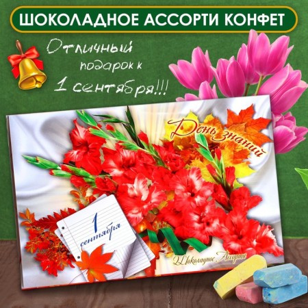 Chocolate sweets in the box "September 1", Assorted, 200 g