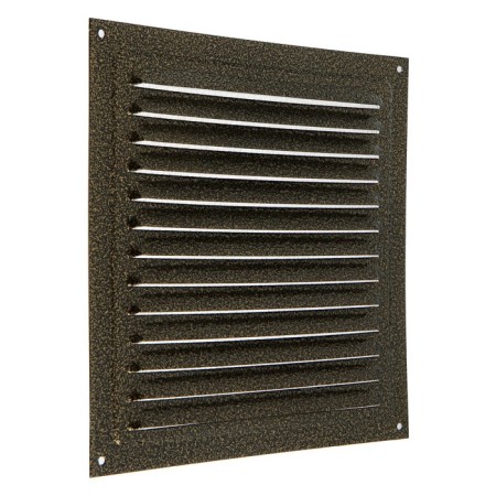 Ventilation grate Zein Lux RM2525Z, 250 x 250 mm, with a grid, metal, gold-4