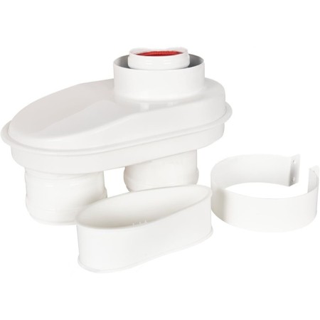 Rommer RCA-8080-210002 chimney element, monoblock adapter, D = 80/80 mm, clamp-6