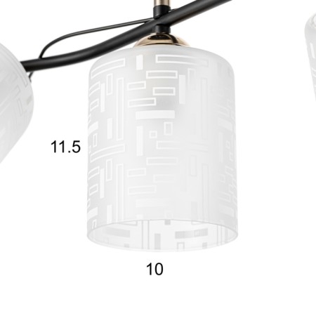Asselian chandelier 3he27 40W black and gold 52x20x27 cm-5
