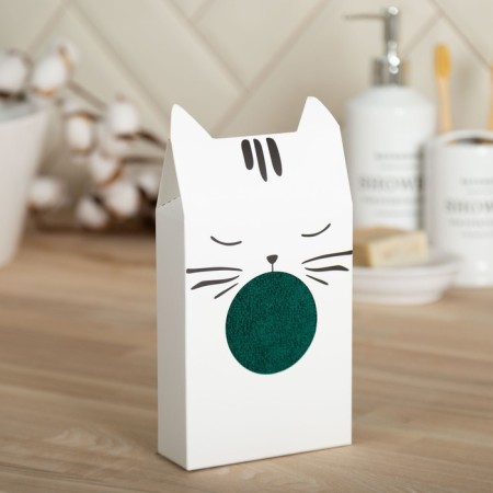 Gift towel Economy and I “Kitik” 30*60 cm, emerald, 100% HL, 320 g/m2