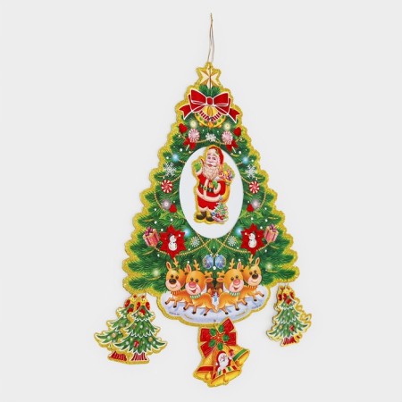 Decorative decoration (suspension) "New Year tree" 62x36 cm-2