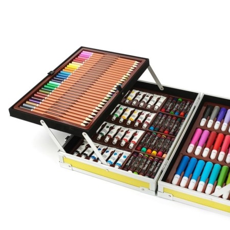 A set of drawing folding, in a blue suitcase-8