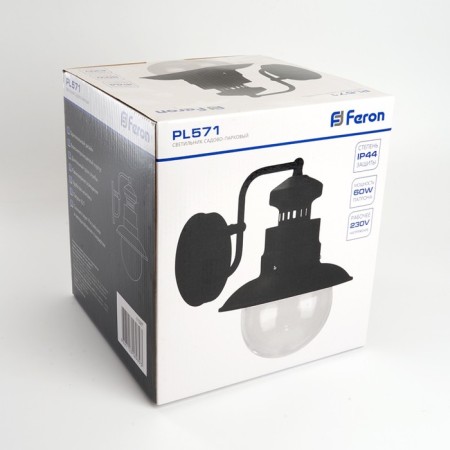 Sadovo-park lamp Feron PL571, IP44, E27, 60 W, 215x242x268 mm, black color-8