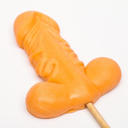 Caramel on the stick "attraction", orange, 140 g-2