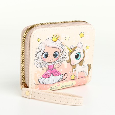 Lightning wallet, beige color