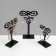 Earrings stand (set 3 pcs.) Decor 9.5 × 7 × 11 cm, black color