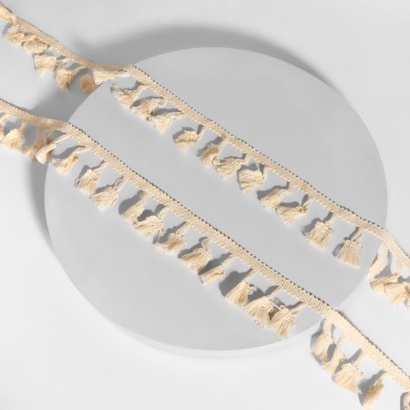 Decorative braid "Furger", 45 mm, 10 ± 1 m, beige color
