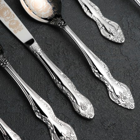 A set of cutlery "Troika", 52 items, art painting, decorative box-2