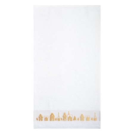 Terry towel "New Year: houses" 50x90 cm, 100% cotton, 360g/m2-1