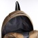 Youth backpack from textiles, 2 departments, 3 pockets, beige color