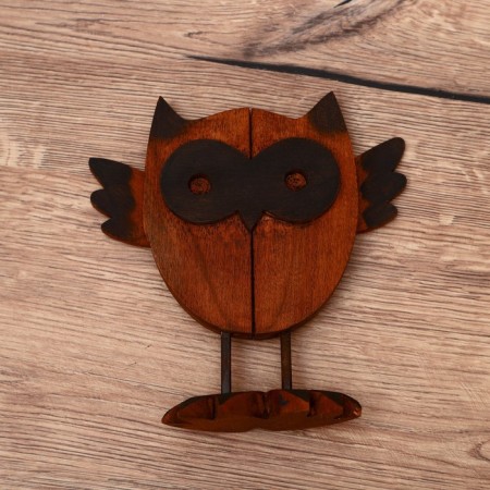 Souvenir "owl" wood 18.5x18x7 cm-2