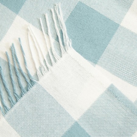 Picnic blades 140x200cm, white/mint, cotton 20%, pan 40%, polyester 40%-2