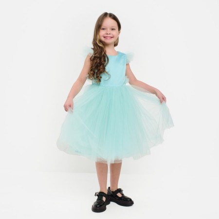 Dress for girls with wings KAFTAN, size 34 (122-128 cm), birus-blue color-3