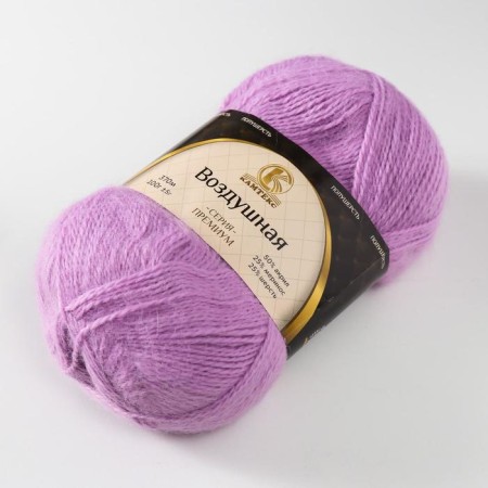 Yarn "air" 25%Merinos. wool, 25%wool, 50%acrylic 370m/100g (058 lilac)-1