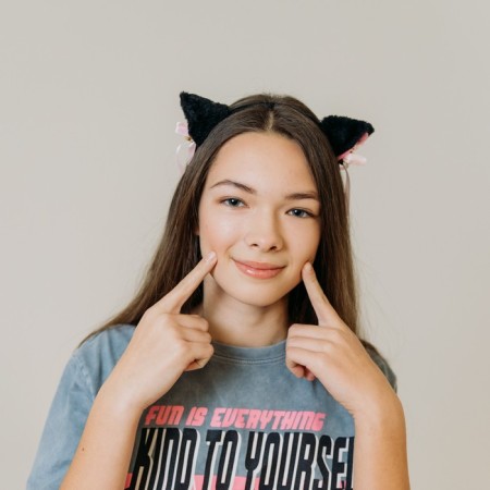 Carnival rim "cat" anime, black color-1
