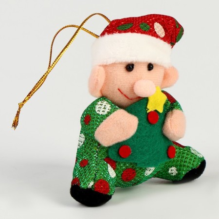 Soft toy "Gnome" on suspension, species mix-1