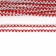 Red-silver braid “wave”, width 0.8 cm, in package 25 m