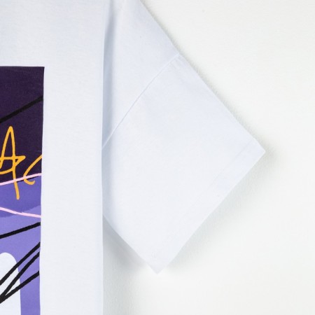 T -shirt Children's Minaku Colors, white/purple color, height 122-11