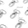 Metal carbine, 44 × 25 mm / 20 × 2.2 mm, 10 pcs, silver color