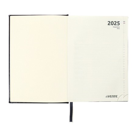 Dated diary 2024 A5 176 sheets, Devente.symbol, hard -skinned artificial leather, embossing foil, lies, cream block 70 g/m2, black-6
