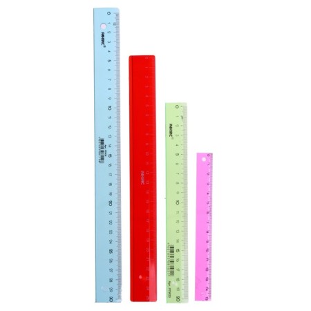 Set 4 line Calligrata "Neon", 15, 20, 25 and 30 cm, transparent, euro suspension, mix-4