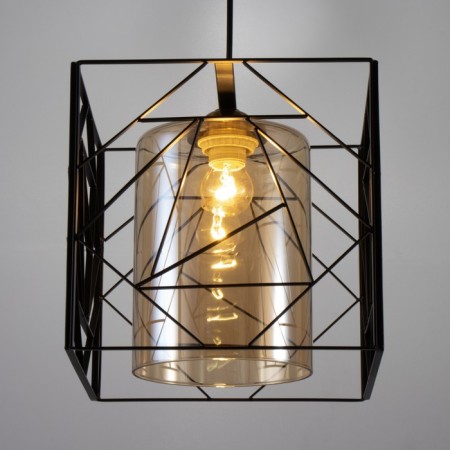 Lamp Bayerlux 2627/1 E27 40W Black 25x25-125 cm-2
