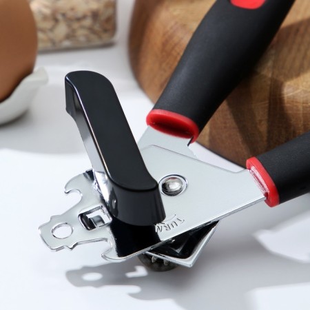 Knife of the canned share digm, 21 cm, stainless steel, black color, red-3