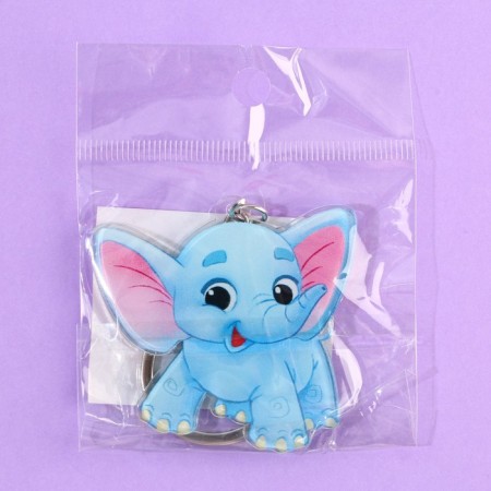 Key keychain Children's acrylic "Elephant", 3.5 x 10 cm-5
