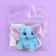 Key keychain Children's acrylic "Elephant", 3.5 x 10 cm
