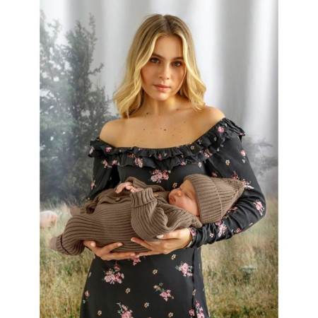 Cat Knitted Demi-season, Pure Love Tot, size 42-44, Brown color-8
