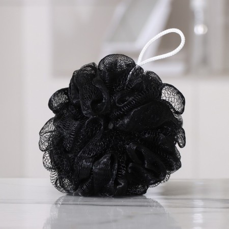 Body washcloth "ball", 30 g, black color