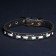 Collar of a leather reflective butterfly on a synthetic winterizer butterfly, 45 x 2 cm, Osh 25-35 cm, black