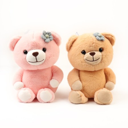 Soft toy "Bear with a flower", color mix-3