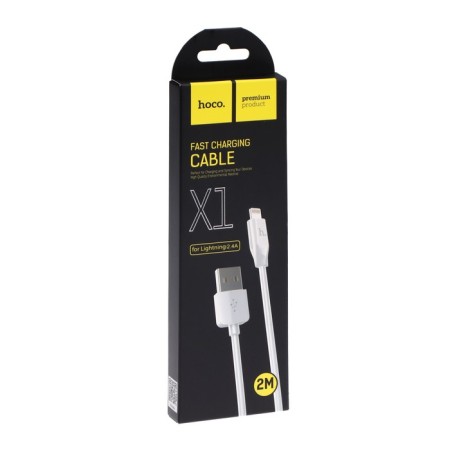 Hoco X1, Lightning cable - usb, 2.4 a, 2 m, white-5