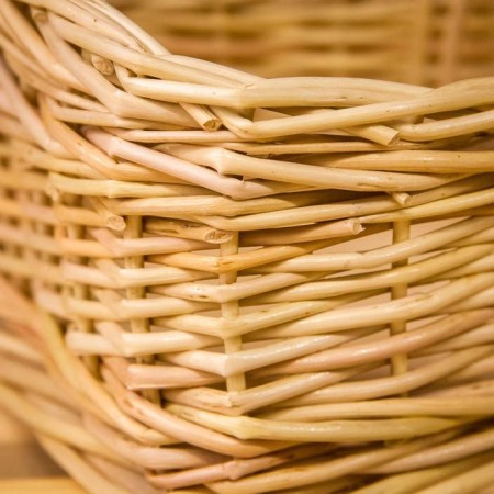 Trading tray “spices”, plywood, 5 sections, 60 × 15 × 5/13 cm, manual weaving, willow-3