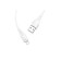 Cable Borofone BX18, Lightning - USB, 2.4 A, 1 m, PVC braid, white