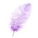 Feather for decor, length: from 45 to 60 cm, lilac color