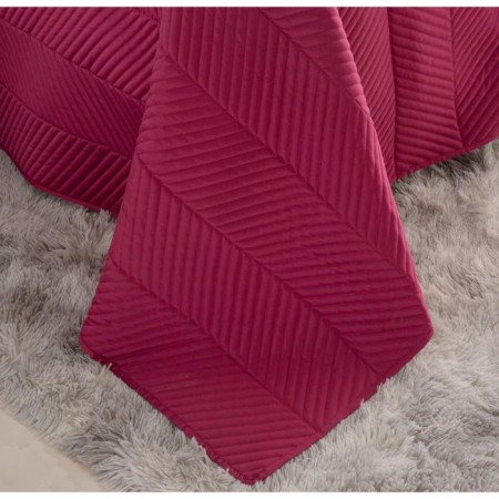 A set with a bedspread "Adonis", size 230x250 cm, 50x70 cm - 2 pcs, Bordeaux color-7