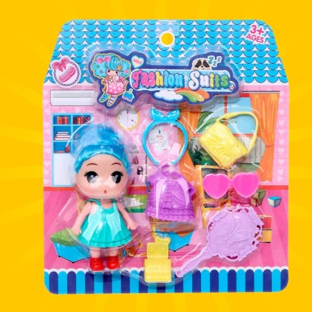 Baby doll "Lola" with accessories, mix-17