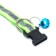 Collar "sport" with a reflective strip, 31 x 1 cm, green