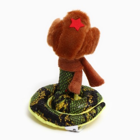Soft toy "Snake", 10 cm, brown color-6