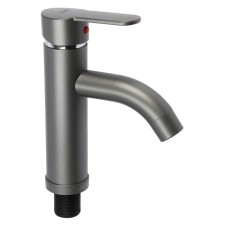 Zein Z3652 shell mixer, single-leaf, excess height 8 cm, ABS plastic, graphite