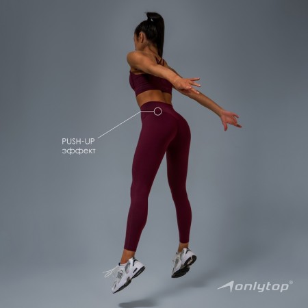Sports legins Sculpt, rr s, plum color-3