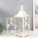 Climber Metal, glass "Lantern-Bird Garden" Nr 2 pcs D-9, 12 cm white 17x17x44 cm
