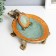 Souvenir Polystone stand "Turtle Ground" with a golden pattern 22x25x9 cm