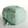 School backpack from textiles on lightning, 7 pockets, green color